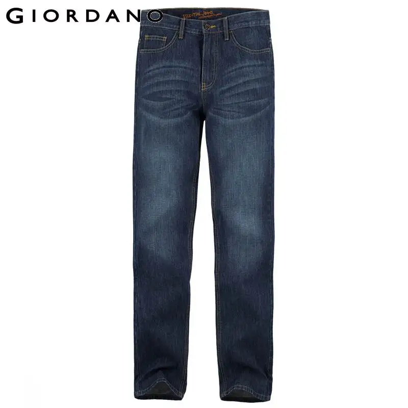 Giordano зауженные джинсовые брюки slim fit выполнены из натурального хлопка и широкий