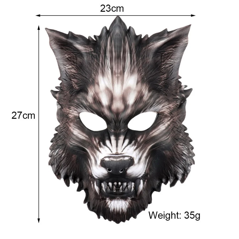 Cosplay Halloween Carnival Festival Party 3D Soft EVA Pu Foam Animal Shaped Witcher Masquerade Green Goblin Mask