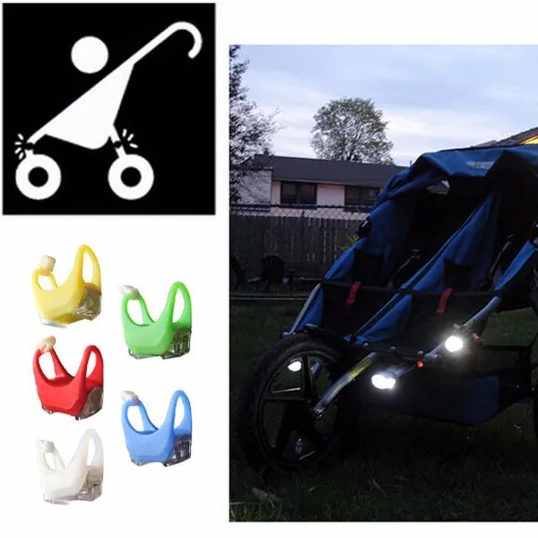 Велосипедные светодиодные фонари для детских колясок, водонепроницаемый светодиодный фонарик с ночным напоминанием, наружное оповещение о безопасности, предупредительные сигнальные лампы