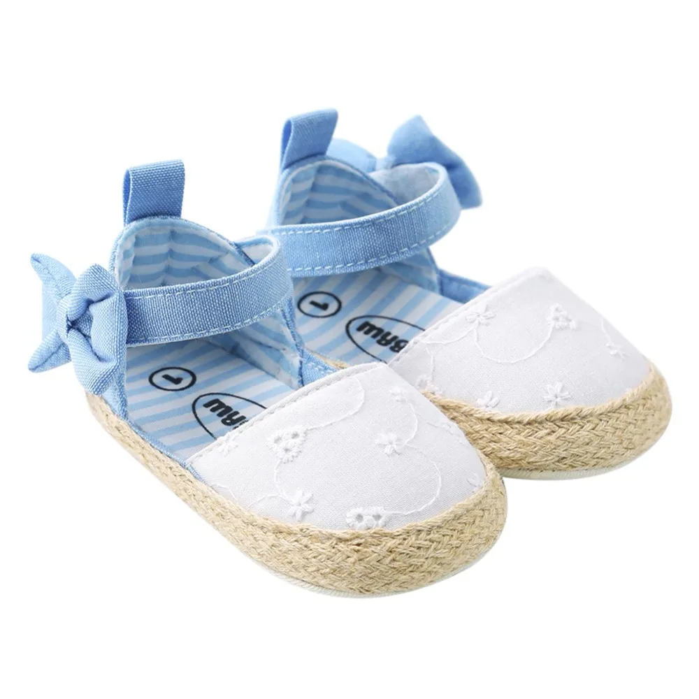 Canvas Baby Shoes Princess Girls Sneakers Shoes first walkers bow Bebe Ballet soft soled first Walkers