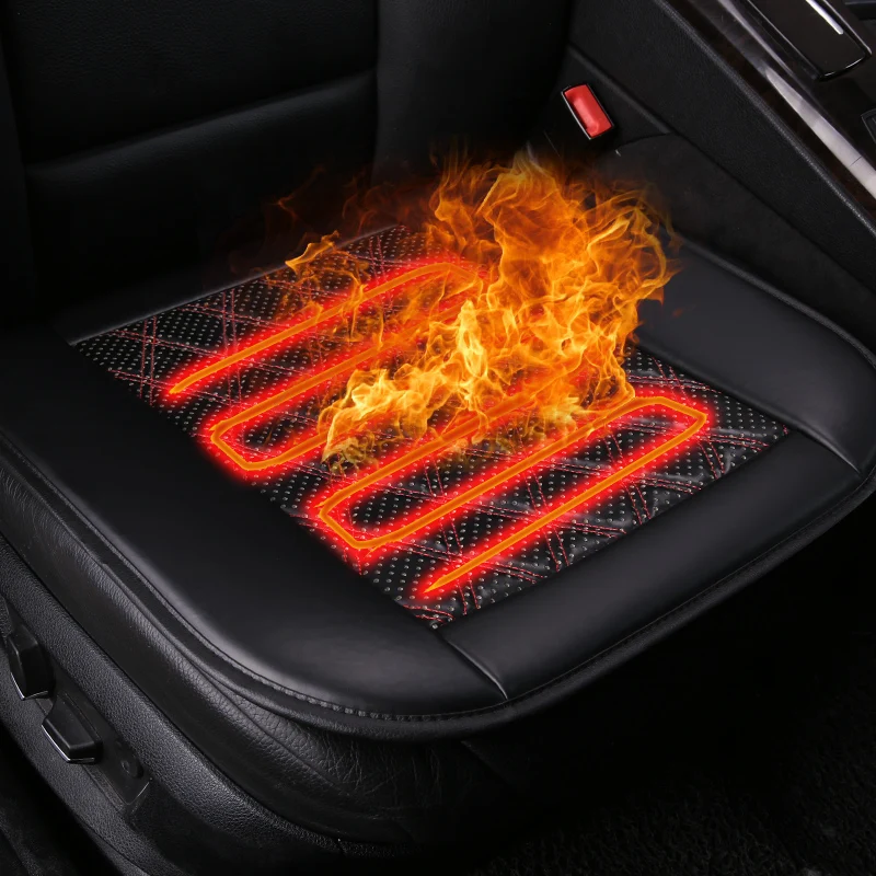 Heating Square Heated Leather Pad Multi File Temperature Control Seat