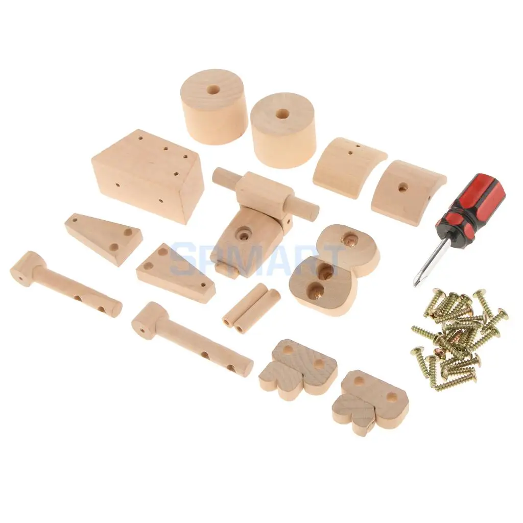 Wooden DIY Assembly Motorcycle Car Truck Vehicles Model Puzzles Building Kits Kids Children Educational Toys Creative Gifts