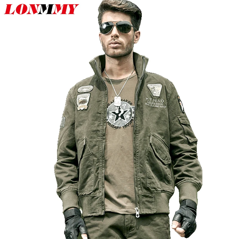 LONMMY 2018 зимняя мужская куртка с толстой подкладкой военные куртки и пальто