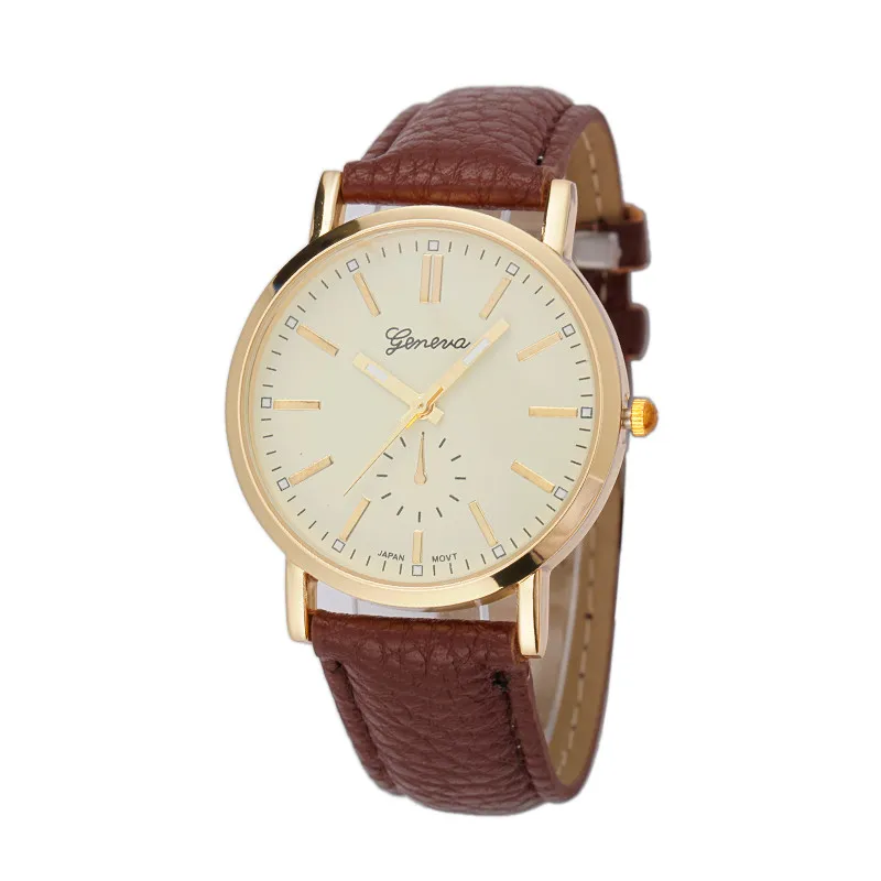

Splendid 2016 new Reloje Sport Unisex Leather Band Analog Quartz Vogue Wrist Watch Watches