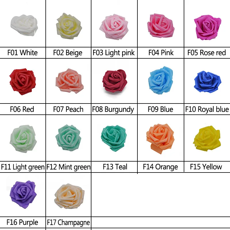 30Pcs/lot 8cm Big PE Foam Roses Artificial Flower Heads For Wedding Event Decoration DIY Wreaths Home Garden Decorative Supplies