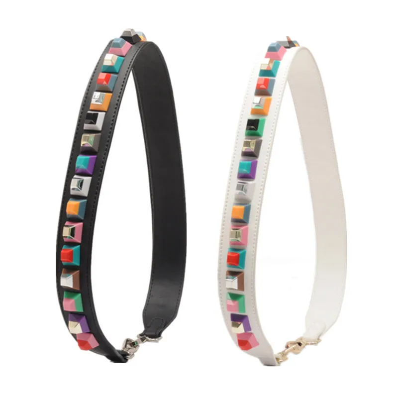  Strapper You Leather Rivets Bag Strap Belt Shoulder Bag Accessories Belts Long Handbag Band Leather accessories strap