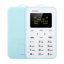 Baru Ultra Tipis Aeku C6 1.0 "Kartu Ponsel Bluetooth 2.0 Kalender Alarm Kalkulator Pesan Ponsel Kartu Ponsel(China)