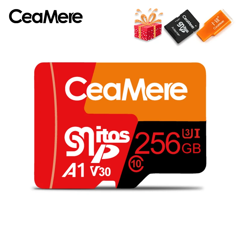 CeaMere карта памяти 256 ГБ 128 Гб 64 U3 UHS 3 32 Micro sd класс 10 1 флэш Microsd TF/SD карты для