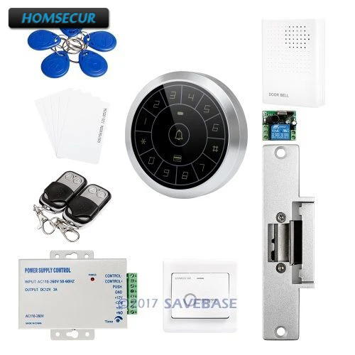 

HOMSECUR Red Bronze IP67 Fully-PottedMetal Case Access Control System + Electric NC Strike Lock