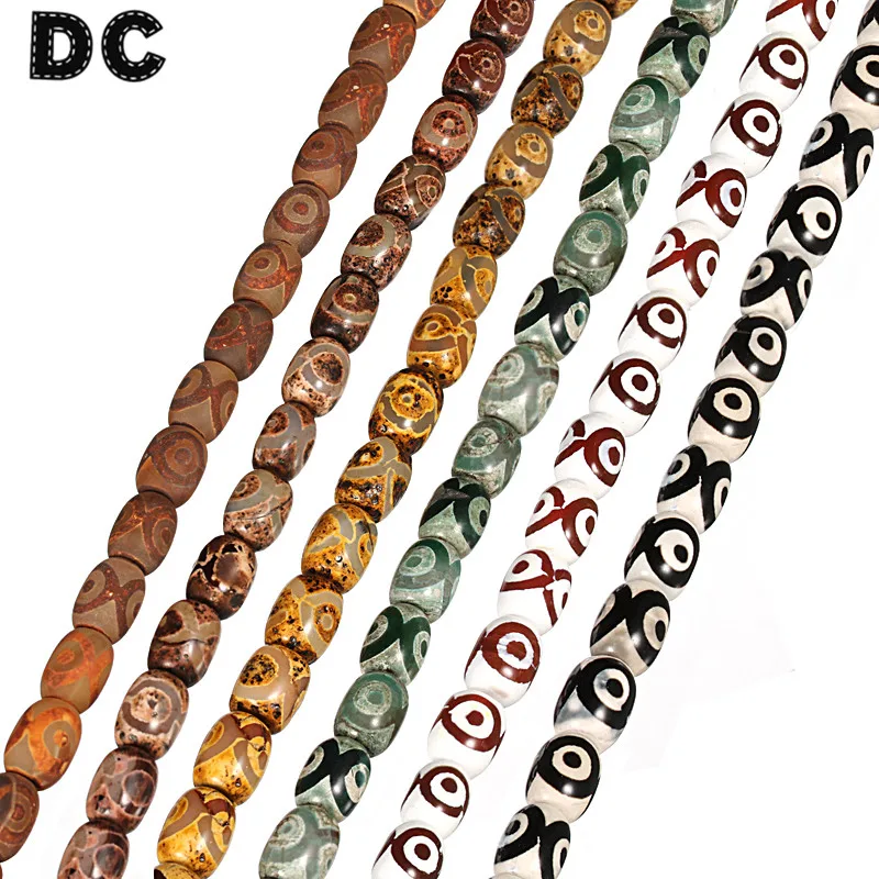 

DC 20pcs/lot Tibet Created Beads Eye Pattern Loose Spacer Charm Beads 13*18mm 6 Color For DIY Bracelet Necklace Findings F5411