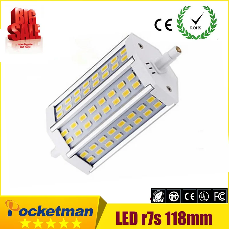 

R7S 25W LED Lamp 48pcs SMD5730 118mm J118 85-265V LED r7s Light Bulb Energy Saving Perfect Replace Halogen Lamp Free Shipping