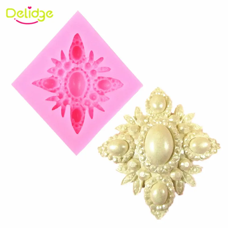 Delidge 1 шт. Жемчужный Цветок форма силиконовая форма для торта 3D красивый алмаз Маффин кондитерские формы для украшения торта инструменты