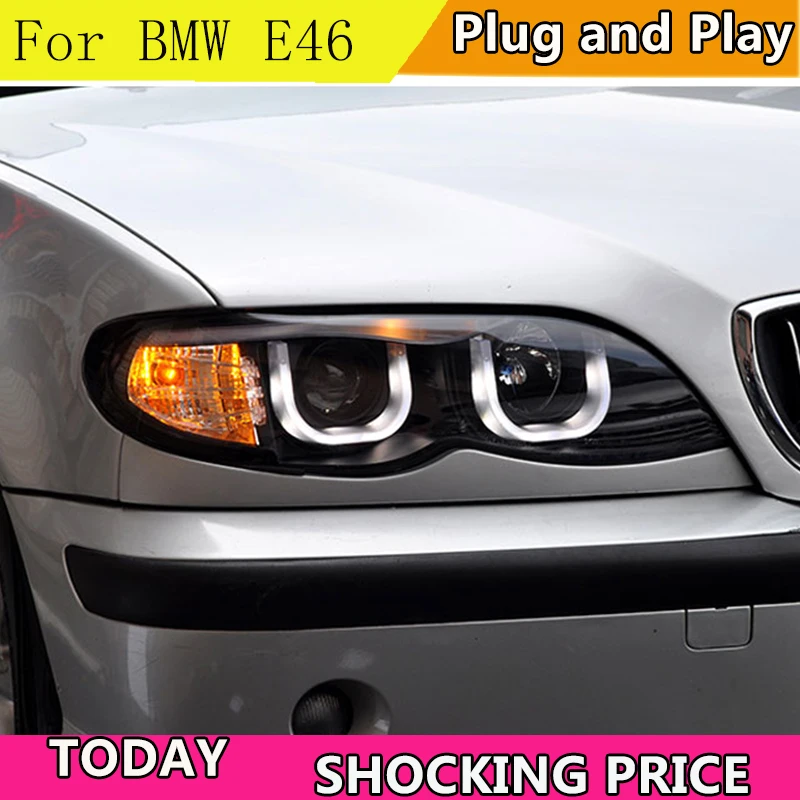 Doxa автомобильный Стайлинг для BMW E46 фары 1998-2004 светодиодный ные DRL Биксеноновые