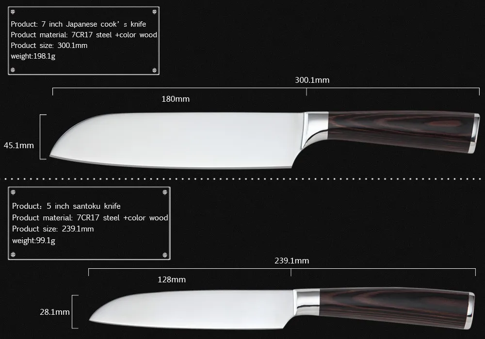 XYJ 8 дюймов шеф-повара для нарезки " 5" сантоку " Универсальный 3,5" нож для очистки овощей Кухонные ножи 7Cr17 кухонный набор ножей из нержавеющей стали