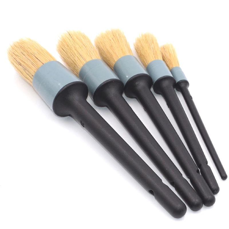 5PCS Plastic Handle Car Brushes For font b Interior b font Detailing Dashboard Rims Wheel Air