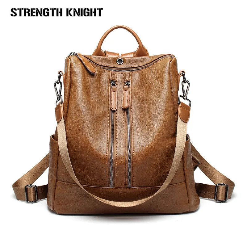 

2018 New Fashion Woman Backpack Leather Female Backpacks High Quality Schoolbag Backpack Elegant Mochilas Escolar Feminina