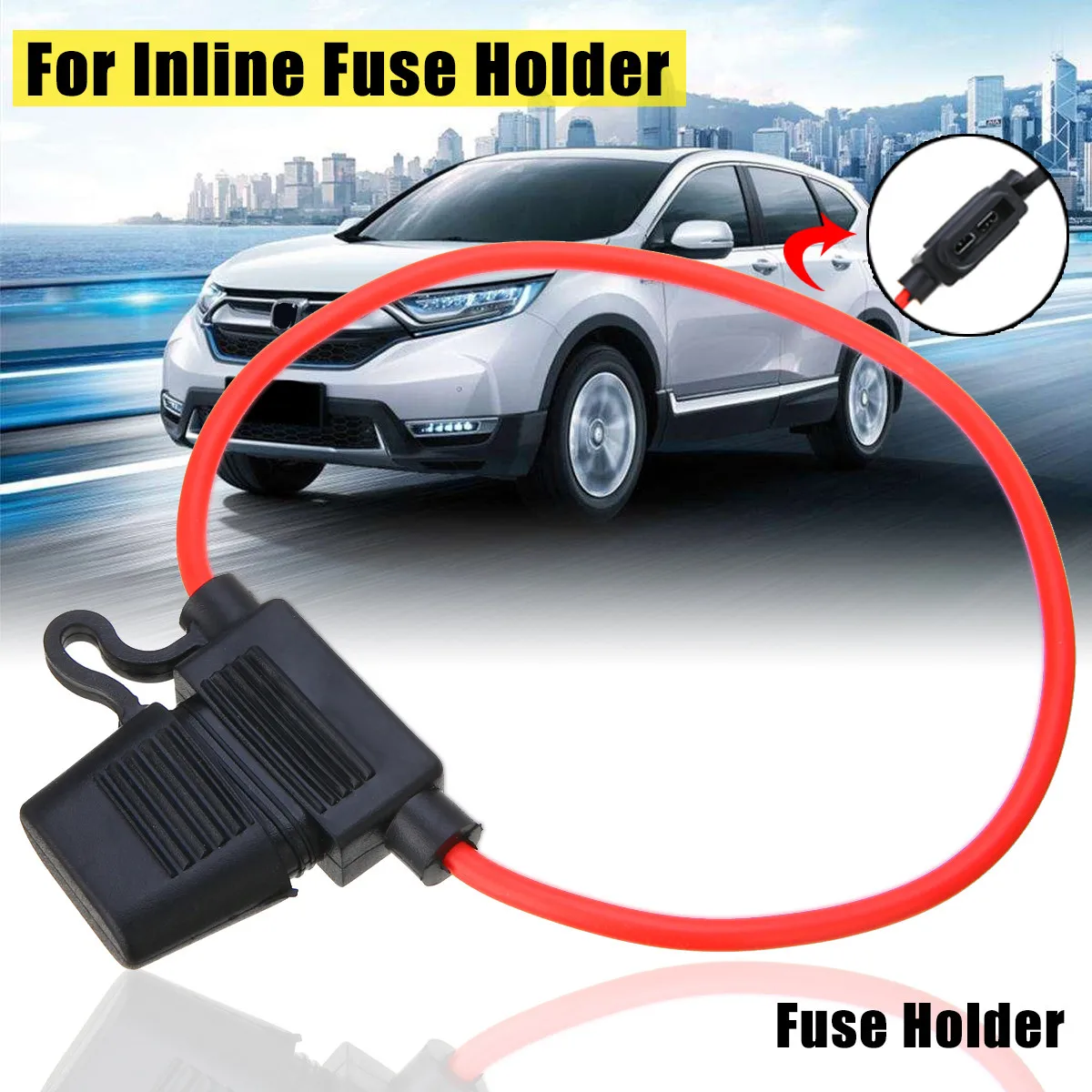 1 Piece Medium Fuse Holder Waterproof 14AWG Wire In-line Car Automotive Blade Fuse Low Voltage Holder Fuseholder 20A