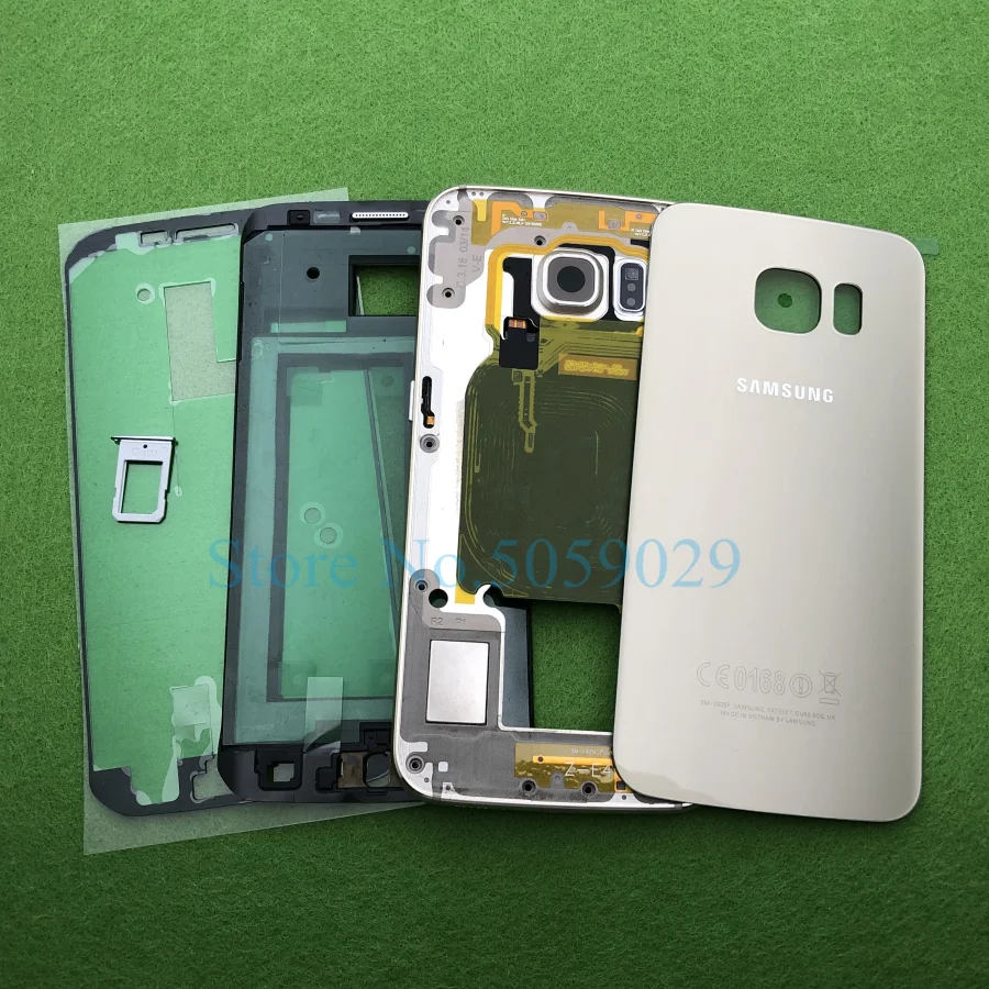 Для Samsung Galaxy S6 Edge G925 G925F средняя передняя рамка полный корпус задняя держатель