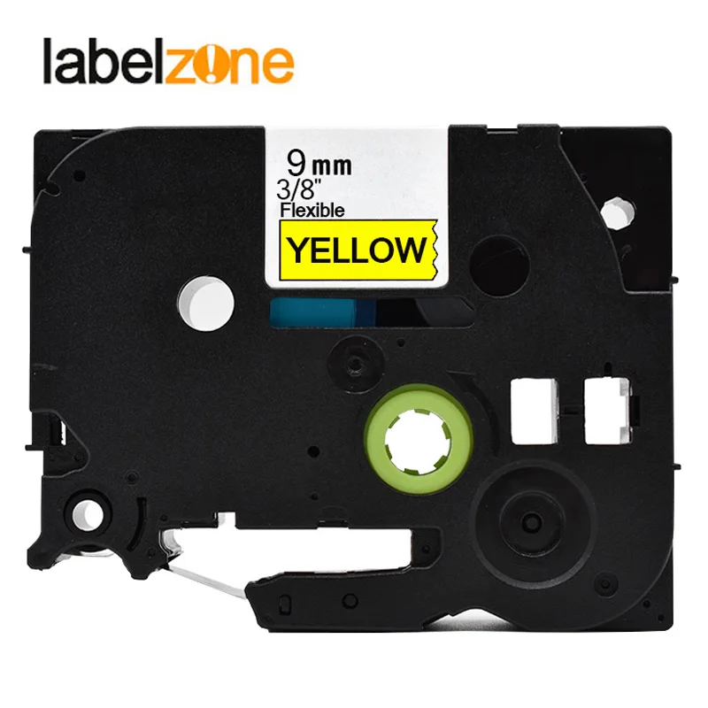 

9mm Black on Yellow tze-FX621 flexible label tapes Compatible Brother p-touch printers tze label Tape ribbon Tz-FX621 TZFX621