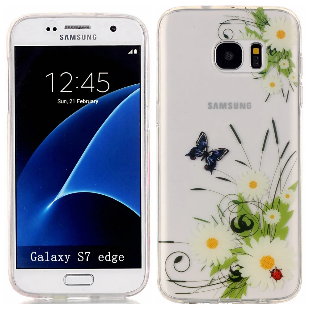 ТПУ Случае Для Samsung Galaxy S7 edge G935 Мягкий Силиконовый Чехол обложка телефон Коке Fundas