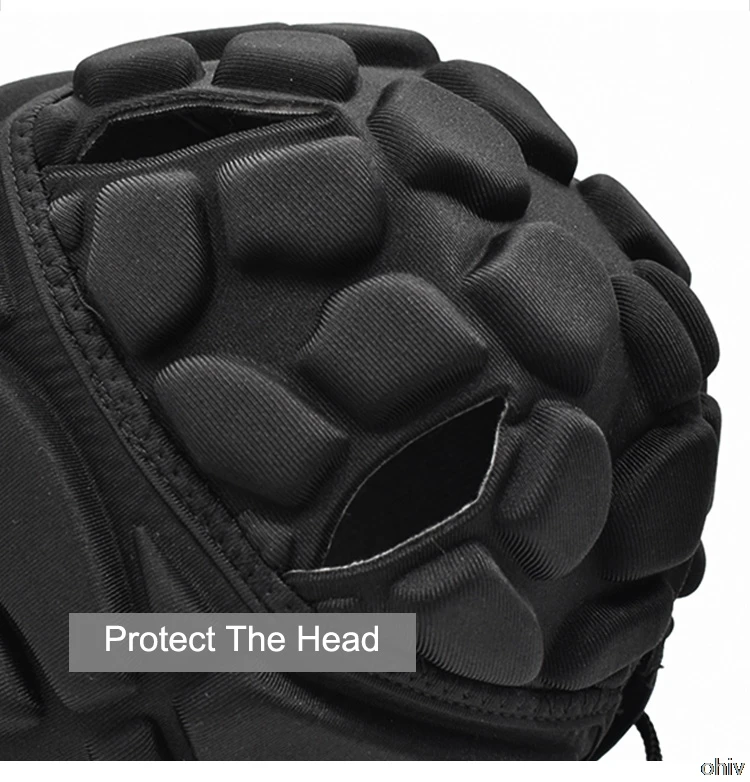 WOSAWE Football Soccer Goalkeeper Helmet Adjustable Rugby Cap Head Guard Goalie Hat Head Protector Cycling Sking Skateboard