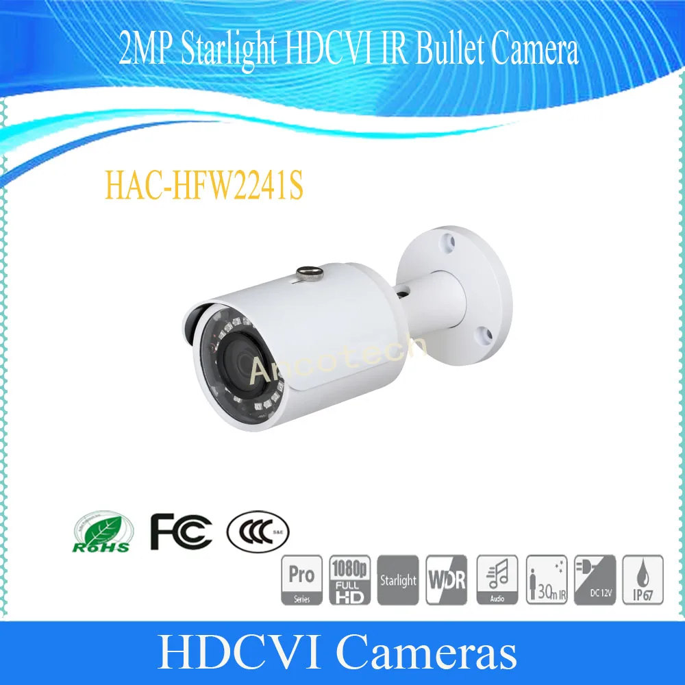 Бесплатная доставка оригинальный английский безопасности Камера CCTV 2MP Starlight HDCVI IR пуля Камера IP67 DH-HAC-HFW2241S