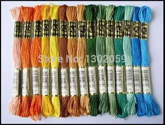 

High Quality 8.7 Yard Cotton Embroidery Thread Total 2235 Pcs/Lot Cross Stitch Thread Floss Similar DMC
