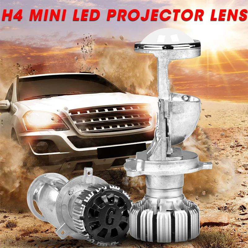 Price Price for  1.5 inch H4 Led Mini Projector Headlights Lens Hi/Lo Beam Led Headlamp 5500K White 12V 24V Automobi