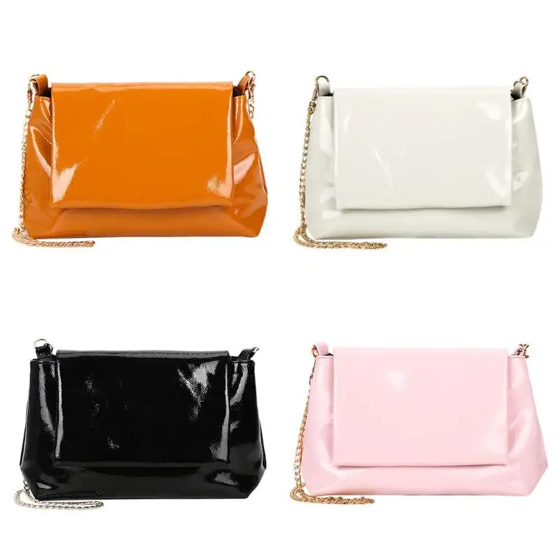 

Women Pure Handmade Soft Leather Handbags Mini Small Square Bag PU Leather Retro Small Chain Shoulder Bag Flap Messenger Bag