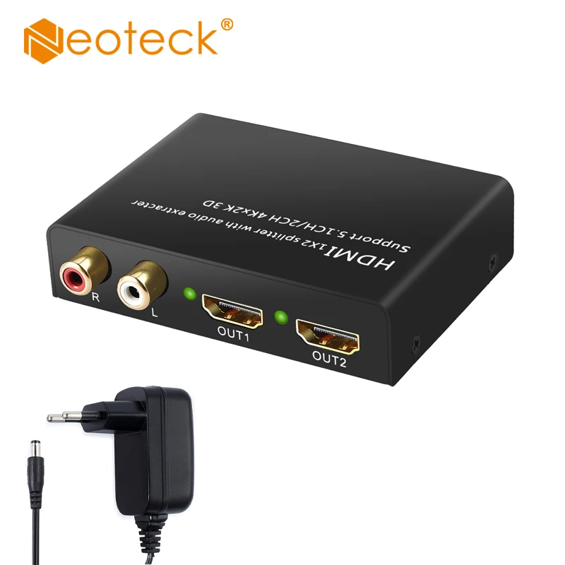 Neoteck 4 K HDMI аудио экстрактор с 2 способами SplitterDAC к оптическому SPDIF преобразователь