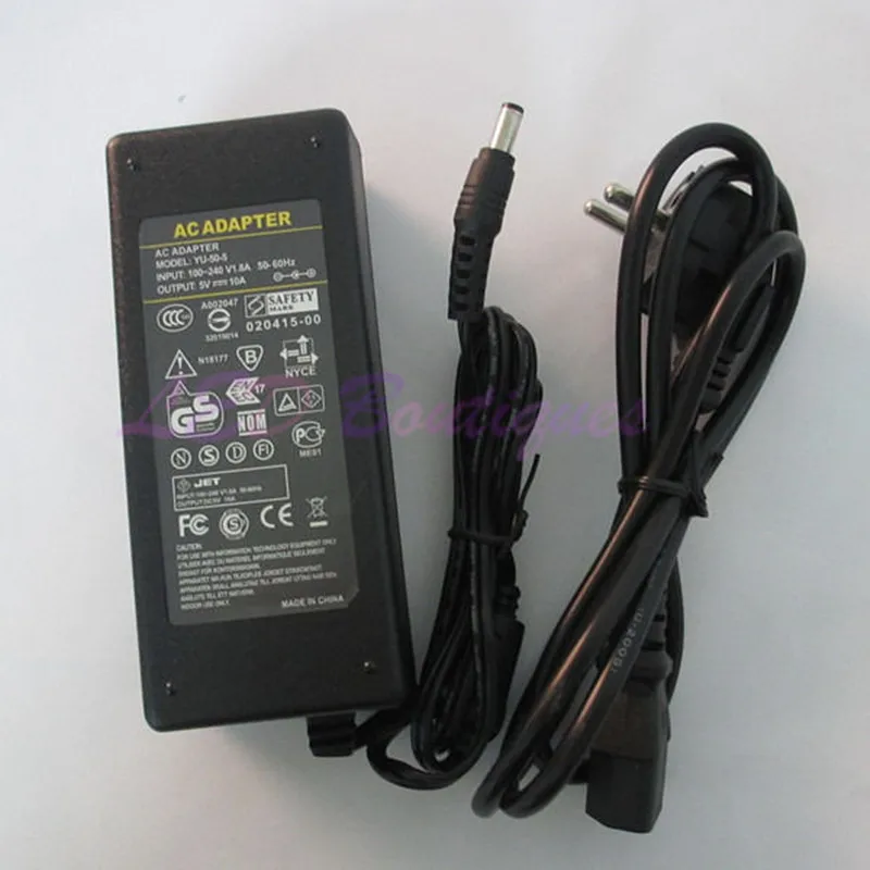 DC 5V 10A 50w переключатель источника питания для WS2812B WS2811 LPD8806 WS2801 Светодиодные ленты