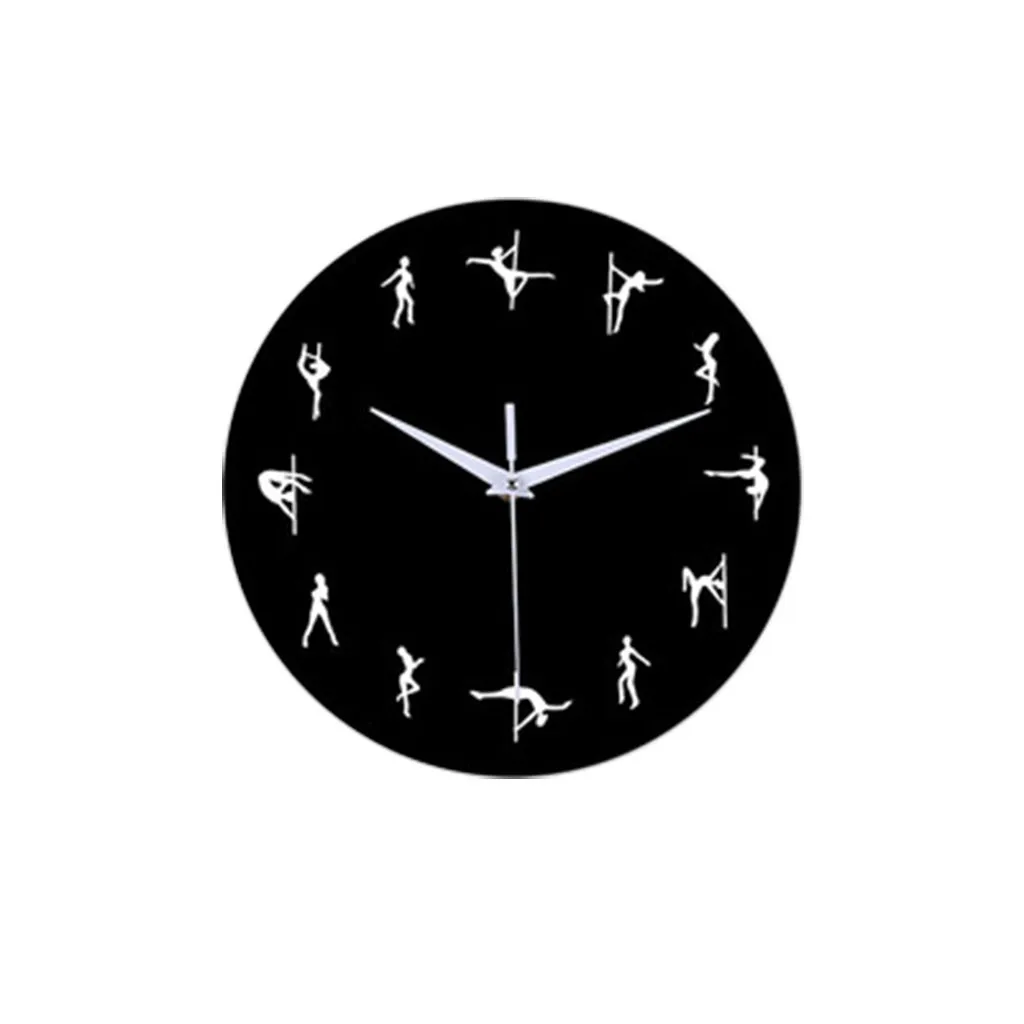 

Yoga Clock 12-Inch Mute Decorative Clock Bedroom Living Room Creative Clock L515