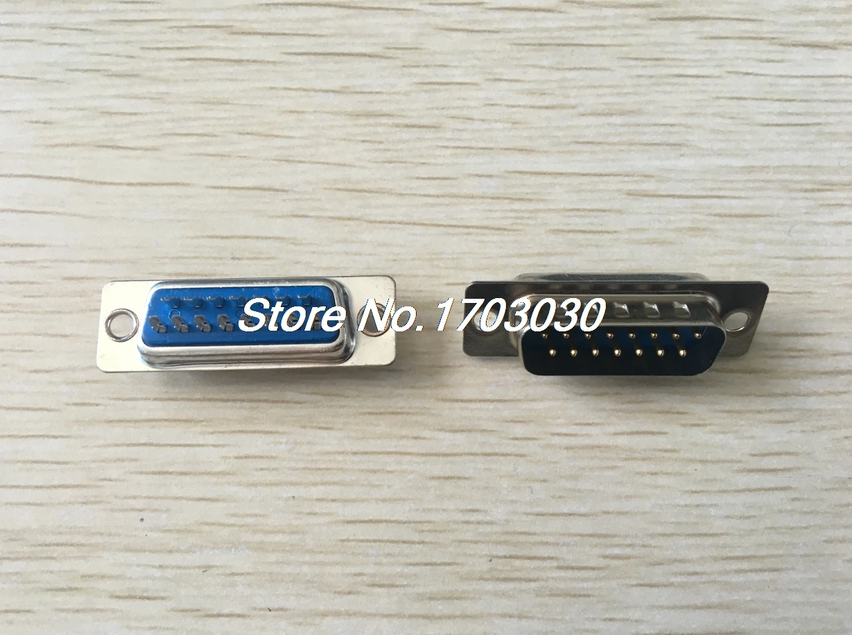 

20 Pcs D-Sub 15 pin Male Solder Connector 2 Rows