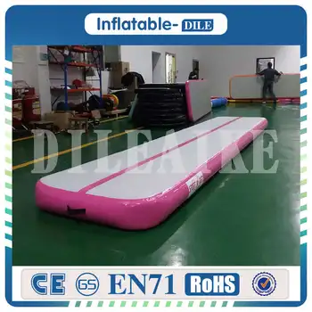 

Free Shipping Door To Door 600x100x20cm Pink Inflatable Gymnastics Tumbling Mat Air Track Floor Mat With Electric Pump