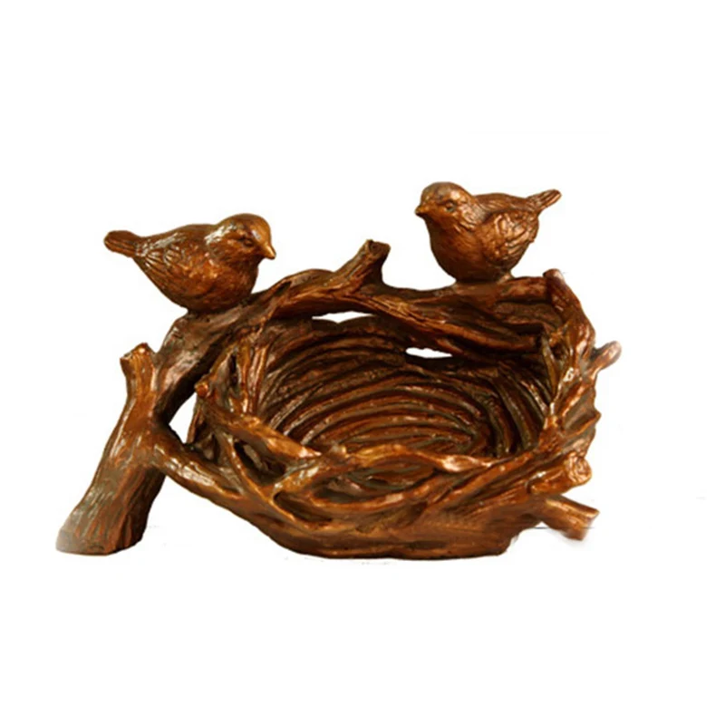 

Creative Retro Bird Nest Business Card Ornaments Garden Vintage Storage Box Figurines Crafts Home Decoration Accessories Gifts
