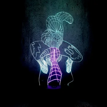 

Mixed Color Cartoon Marvel Spiderman 3D Lamp LED Spideypoor Night Light 7 Color Gradient Touch or Remote Battery Kids Toys Table