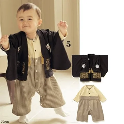 Buy Japanese Baby Boy Kimono Jumpsuit with Top 2 Sets
