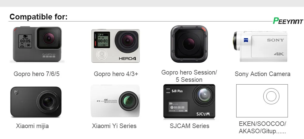 Peeynnt для Gopro аксессуары для Go pro hero 7 6 5 4 3 SJCAM SJ4000 eken H9 Ремни Набор Крепление для xiaomi Yi Action Камера