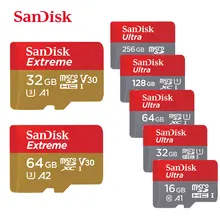 SanDisk — Carte Micro SD, 16 Go/32 Go/64 Go/128 Go/200 Go/256 Go, SDHC/SDXC, Classe 10, UHS-I 100 Mo/s, TF, mémoire flash