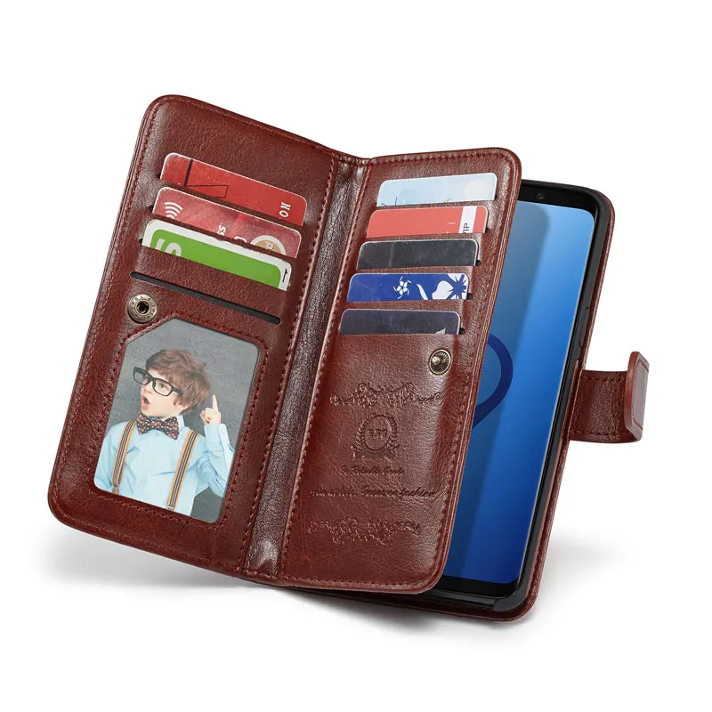 

CHEZVOUS Wallet Case For Samsung Galaxy S9 Cover PU Leather Wallet Card Slot 2 in 1 Phone Bags Case For Samsung Galaxy S9 plus