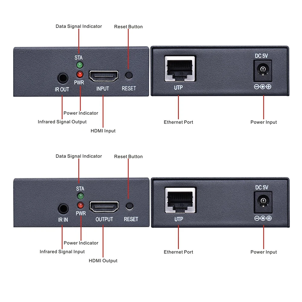 ZY-DT103A 492ft HDMI сплиттер удлинитель сетевого кабеля с ИК по TCP IP ...