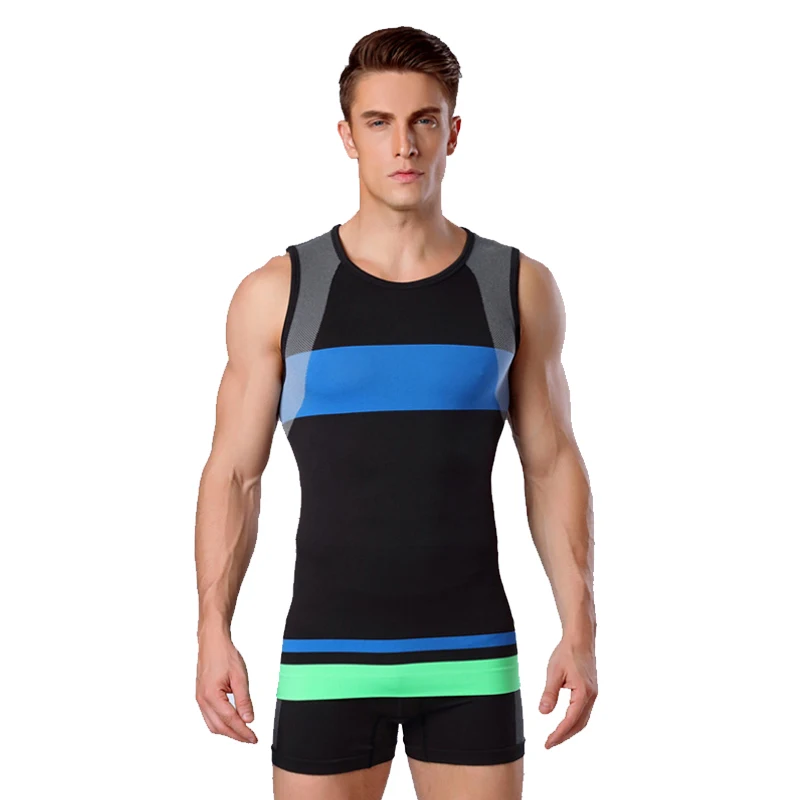Mens Compression Vest Body Shaping Vest Slimming Corset Sleeveless