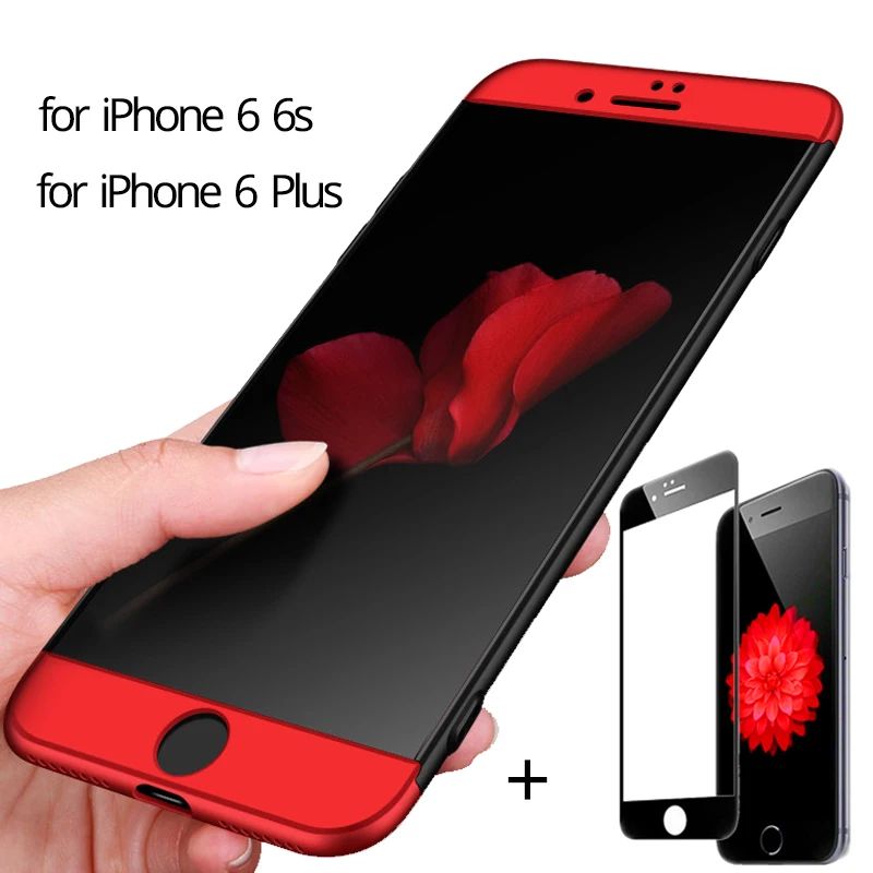 

3-in-1 Anti-Shock Hard Case for iPhone 6 Plus / 6s Plus Cover Plastic Case 360 Full Cover for iPhone 6 6s Protective Case