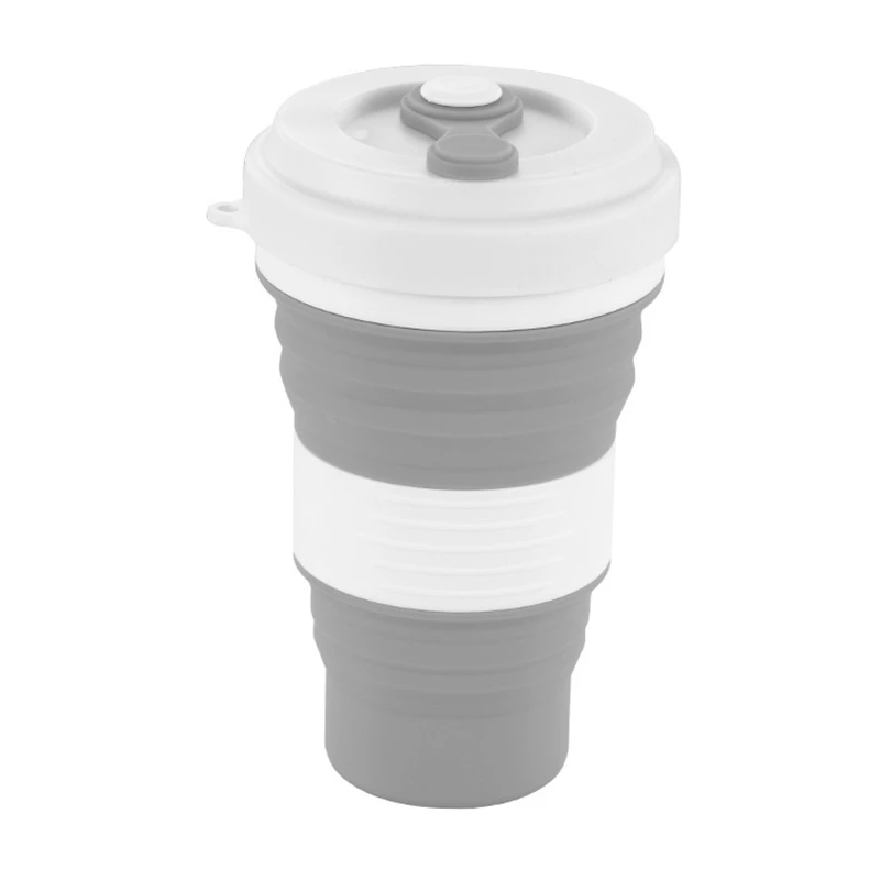 Складная Силиконовая бутылка для воды, кофейная кружка, телескопическая складная чашка для путешествий, кемпинга, спорта на открытом воздухе, посуда для напитков из пластика