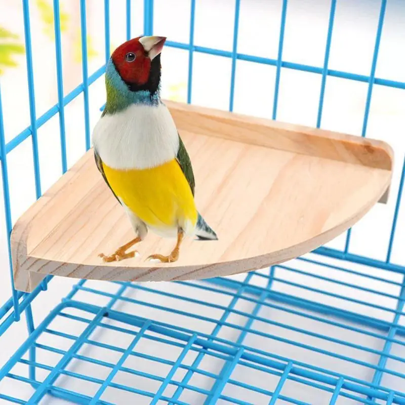 

Pet Bird Toy Sector Perch Platform Wood Stand Toy for Small Animals Parrot Parakeet Chinchilla Squirrel Hamster Cage Accessories