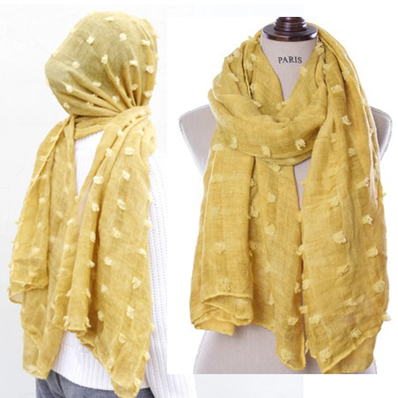 

Veils Women Muslim Maxi Embroidery Cotton Hijab Scarf Pom Beaded Floral Head Scarf Foulard Shawl Wrap Wholesale Factory