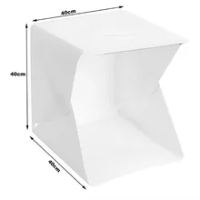 40 centímetros Diodo Emissor de Luz Mini Photo Studio Box Fotografia Luz LED Tenda Quarto Mesa Acessórios Cenários de Tiro Suave Caixa Lightbox