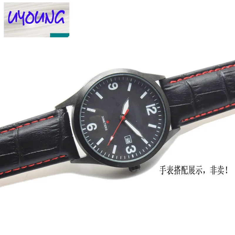 Uyoungwatch Fossil кожаный ремешок 22 мм темно коричневые кожаные часы с татуировкой crocs