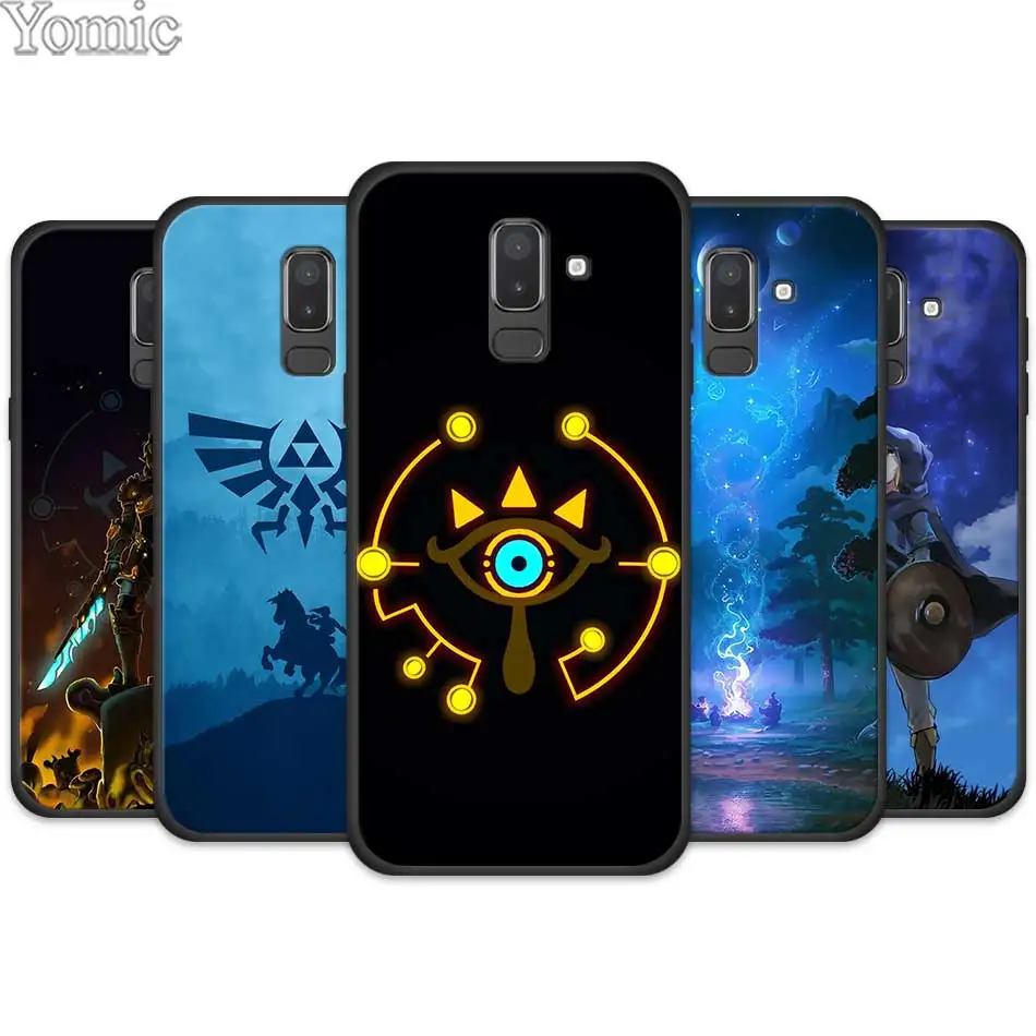 

The Legend of Zelda Black Phone Case for Samsung Galaxy J4 J6 J8 Plus 2018 J4Plus J6Plus J4+ J6+ TPU Silicone Case cover Shell