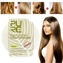 PURC органический кокосовый Шампунь чистый и веганский ручной работы холодный обработанный шампунь для волос без химических веществ или консервантов TSLM1